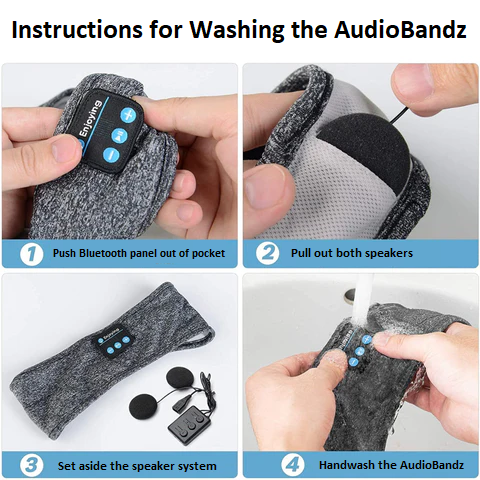 The AudioBandz wireless headphones band is perfect for a workout, a peaceful night's sleep or to make everyday tasks more enjoyable!