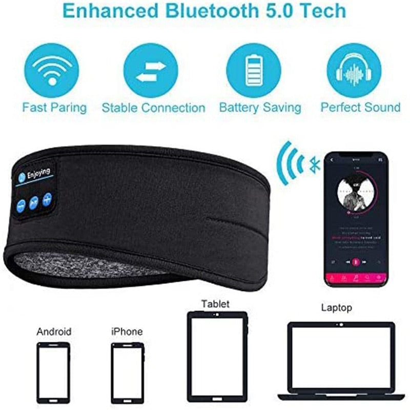 The AudioBandz wireless headphones band is perfect for a workout, a peaceful night's sleep or to make everyday tasks more enjoyable!