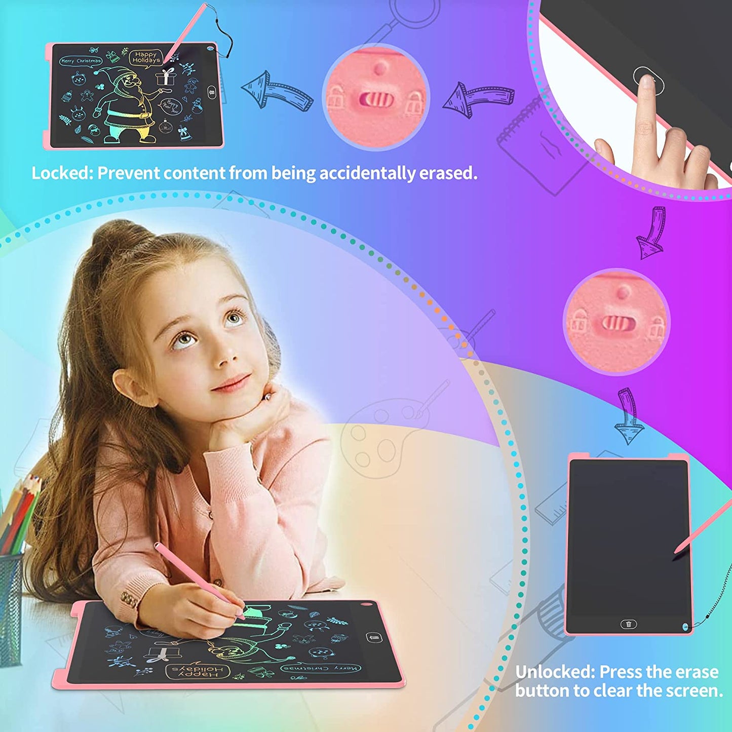 RainbowSketch Colorful Doodle Board Drawing Tablet – your gateway to a world of creativity and artistic expression!