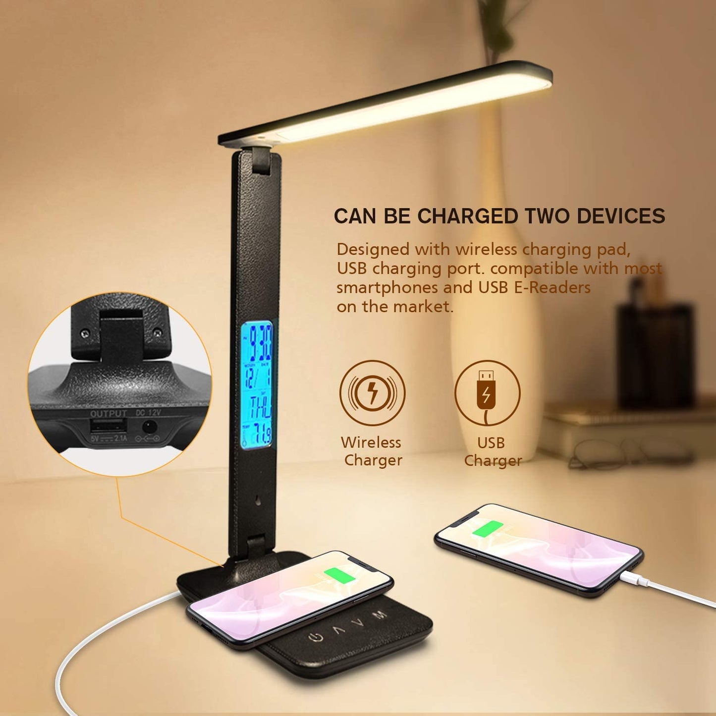 Wireless Charging Smart LED Desk Lamp