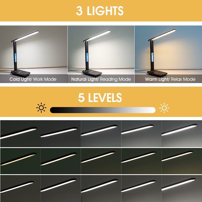 Wireless Charging Smart LED Desk Lamp