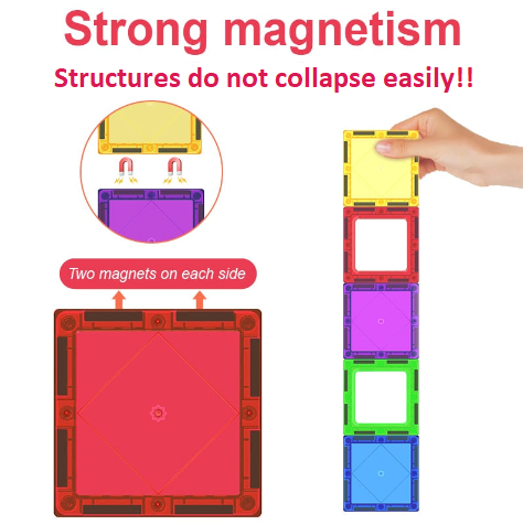 Create Magnetic Masterpieces with the Montessori Magnetic Designer Construction Set!