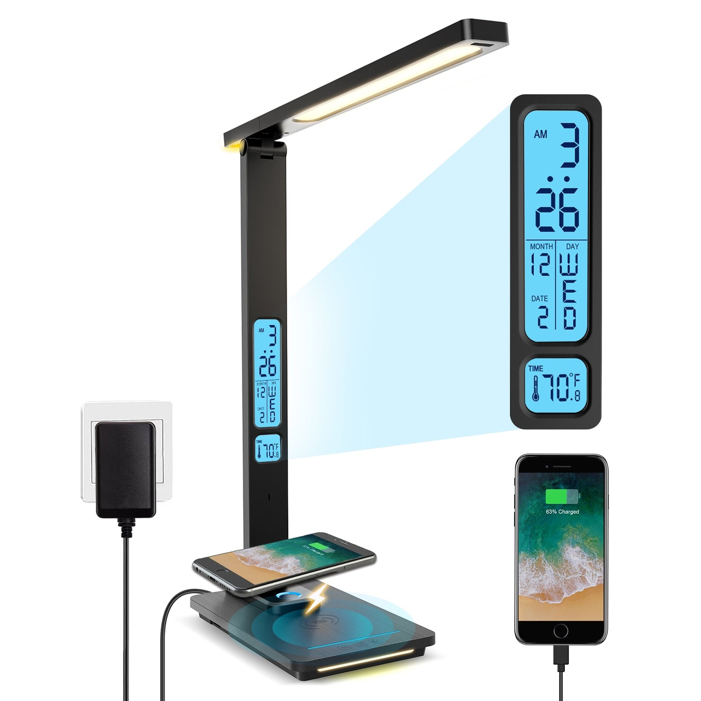 Wireless Charging Smart LED Desk Lamp