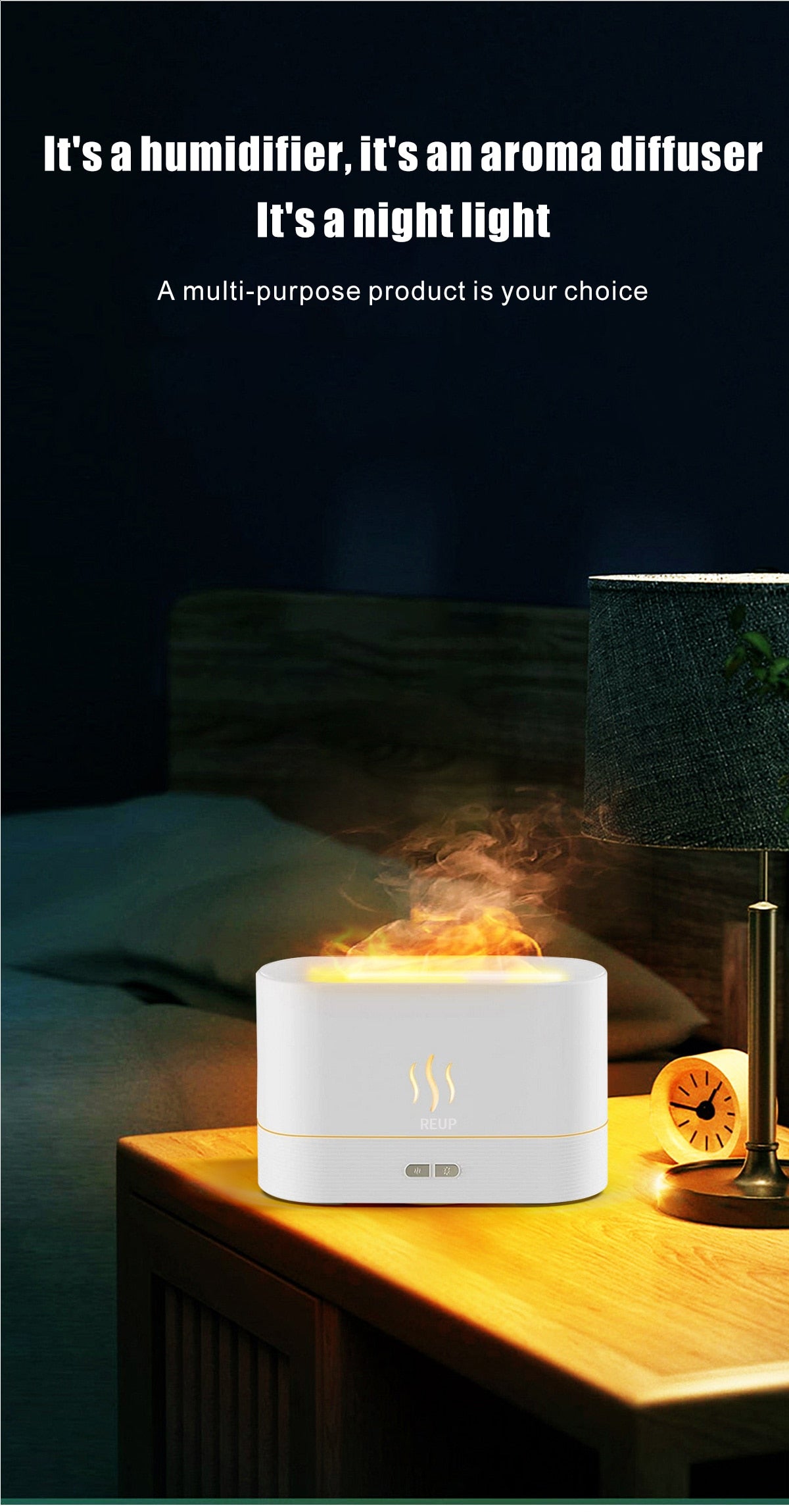 The Tranquil Flame - a Noiseless Aroma Diffuser and Humidifier