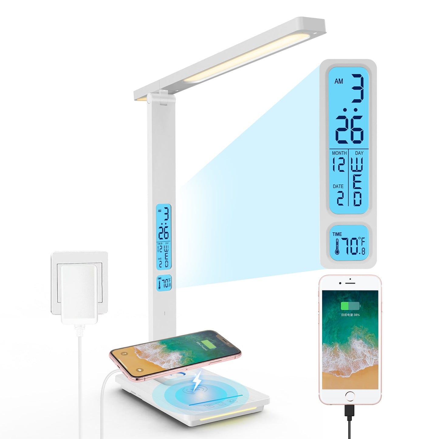 Wireless Charging Smart LED Desk Lamp