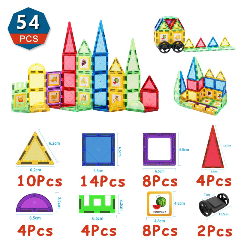 Create Magnetic Masterpieces with the Montessori Magnetic Designer Construction Set!