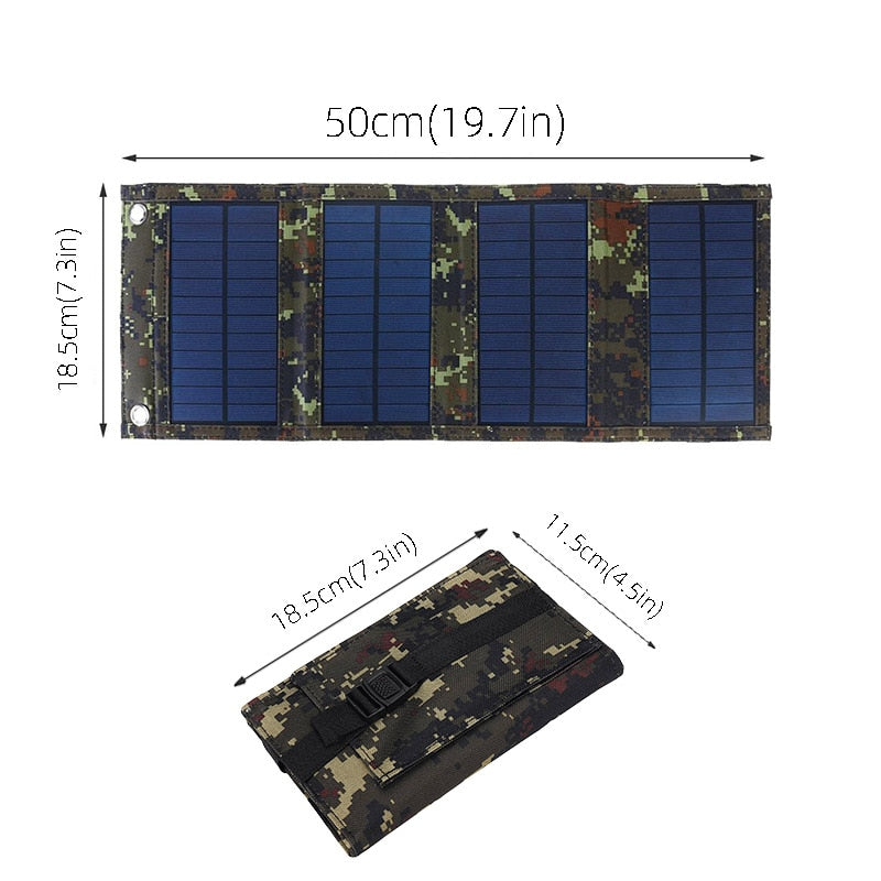 Charge your Devices While on the Go with the Foldable Solar Panel 5V 20W Power Bank Charger for Cellphone